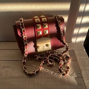 Valentino Leather Burgundy Crossbody